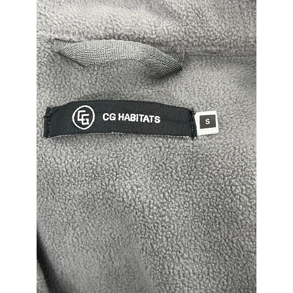 CG Habitats Tech Zip Hoodie Gray Thumb Holes Breathable Zip Pockets Jacket Small - Picture 3 of 9